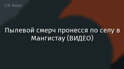 Пылевой смерч пронесся по селу в Мангистау (ВИДЕО)
