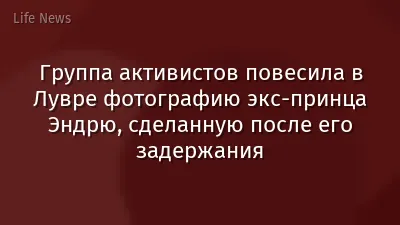 Группа активистов повесила в Лувре фотографию экс-принца Эндрю, сделанную после его задержания