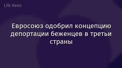 Евросоюз одобрил концепцию депортации беженцев в третьи страны