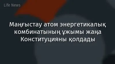 Маңғыстау атом энергетикалық комбинатының ұжымы жаңа Конституцияны қолдады