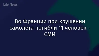Во Франции при крушении самолета погибли 11 человек - СМИ
