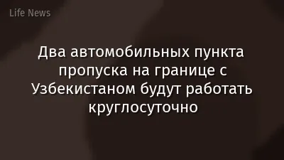 Два автомобильных пункта пропуска на границе с Узбекистаном будут работать круглосуточно