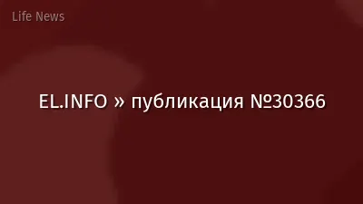 EL.INFO » публикация №30366