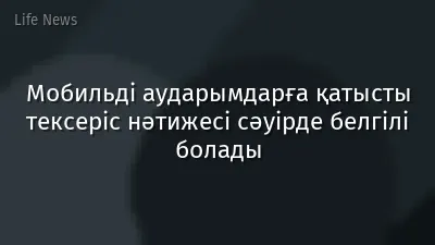 Мобильді аударымдарға қатысты тексеріс нәтижесі сәуірде белгілі болады