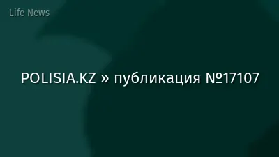 POLISIA.KZ » публикация №17107