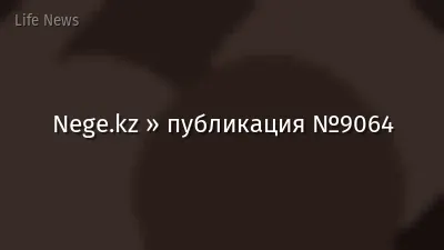 Nege.kz » публикация №9064