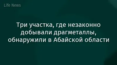 Три участка, где незаконно добывали драгметаллы, обнаружили в Абайской области