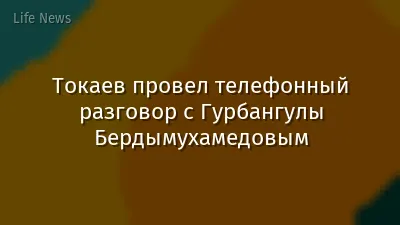 Токаев провел телефонный разговор с Гурбангулы Бердымухамедовым