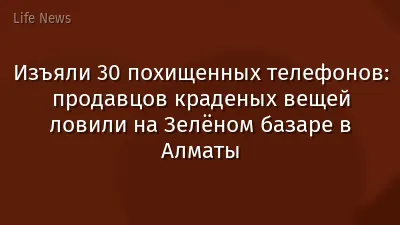 Изъяли 30 похищенных телефонов: продавцов краденых вещей ловили на Зелёном базаре в Алматы