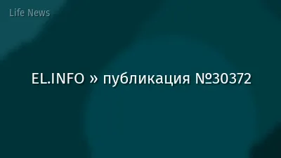 EL.INFO » публикация №30372