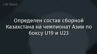 Определен состав сборной Казахстана на чемпионат Азии по боксу U19 и U23