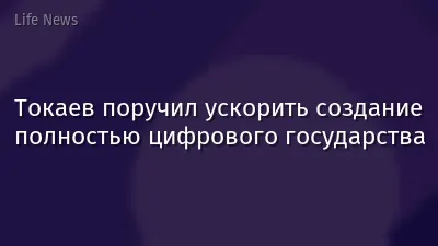 Токаев поручил ускорить создание полностью цифрового государства