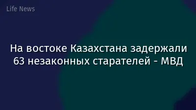 На востоке Казахстана задержали 63 незаконных старателей - МВД