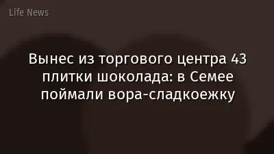 Вынес из торгового центра 43 плитки шоколада: в Семее поймали вора-сладкоежку