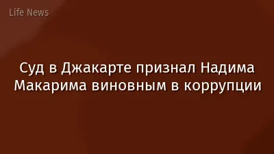 Суд в Джакарте признал Надима Макарима виновным в коррупции