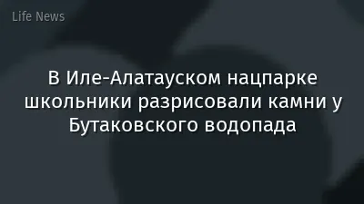 В Иле-Алатауском нацпарке школьники разрисовали камни у Бутаковского водопада