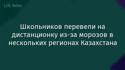 Школьников перевели на дистанционку из-за морозов в нескольких регионах Казахстана
