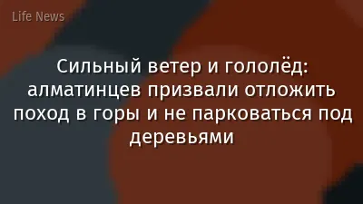 Сильный ветер и гололёд: алматинцев призвали отложить поход в горы и не парковаться под деревьями