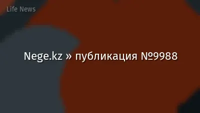 Nege.kz » публикация №9988