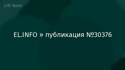 EL.INFO » публикация №30376