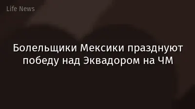 Болельщики Мексики празднуют победу над Эквадором на ЧМ