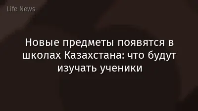 Новые предметы появятся в школах Казахстана: что будут изучать ученики