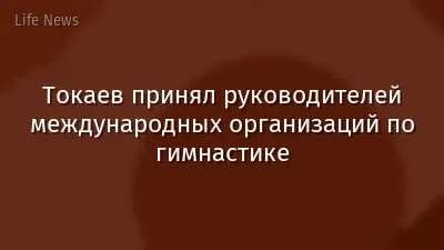 Токаев принял руководителей международных организаций по гимнастике