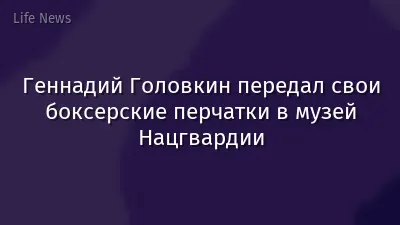 Геннадий Головкин передал свои боксерские перчатки в музей Нацгвардии