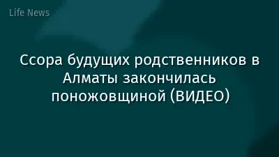 Ссора будущих родственников в Алматы закончилась поножовщиной (ВИДЕО)