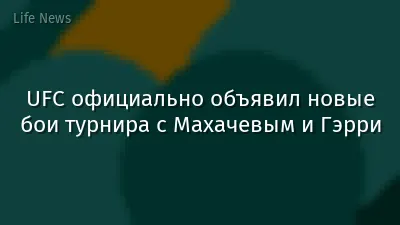 UFC официально объявил новые бои турнира с Махачевым и Гэрри