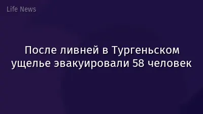 После ливней в Тургеньском ущелье эвакуировали 58 человек