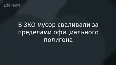В ЗКО мусор сваливали за пределами официального полигона