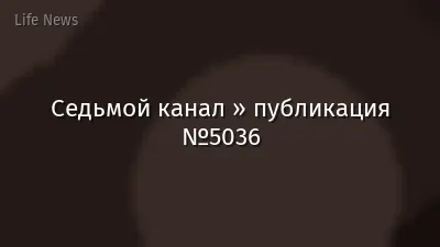 Седьмой канал » публикация №5036