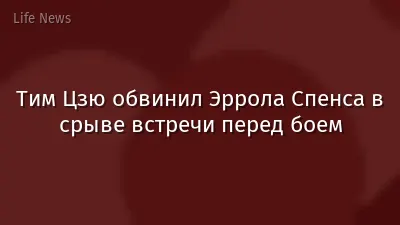 Тим Цзю обвинил Эррола Спенса в срыве встречи перед боем