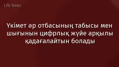 Үкімет әр отбасының табысы мен шығынын цифрлық жүйе арқылы қадағалайтын болады