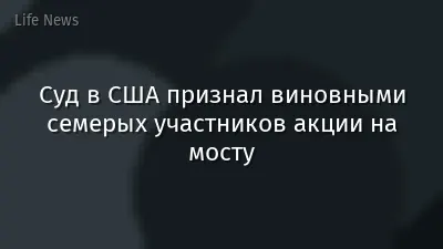 Суд в США признал виновными семерых участников акции на мосту