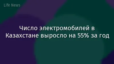 Число электромобилей в Казахстане выросло на 55% за год