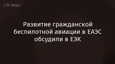 Развитие гражданской беспилотной авиации в ЕАЭС обсудили в ЕЭК