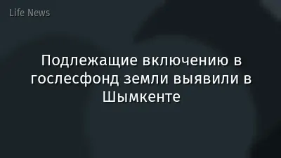 Подлежащие включению в гослесфонд земли выявили в Шымкенте