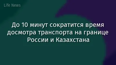 До 10 минут сократится время досмотра транспорта на границе России и Казахстана