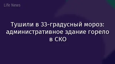 Тушили в 33-градусный мороз: административное здание горело в СКО
