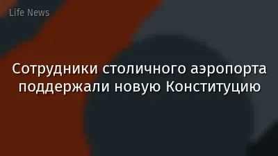 Сотрудники столичного аэропорта поддержали новую Конституцию