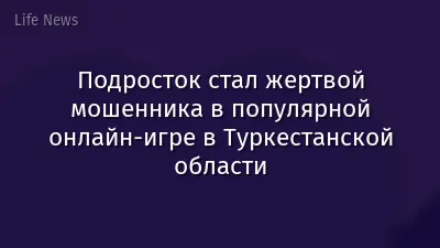 Подросток стал жертвой мошенника в популярной онлайн-игре в Туркестанской области
