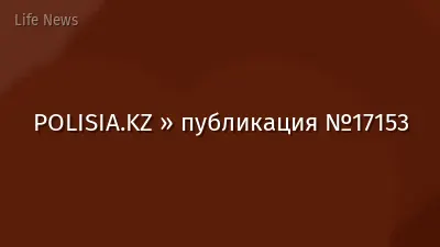 POLISIA.KZ » публикация №17153