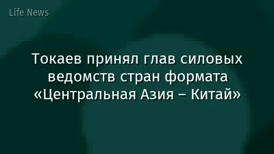Токаев принял глав силовых ведомств стран формата «Центральная Азия – Китай»