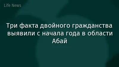 Три факта двойного гражданства выявили с начала года в области Абай