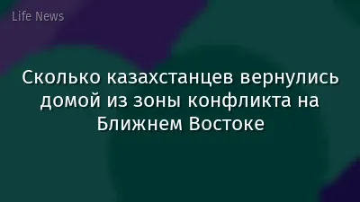Сколько казахстанцев вернулись домой из зоны конфликта на Ближнем Востоке