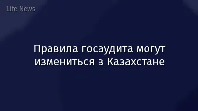 Правила госаудита могут измениться в Казахстане