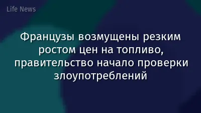 Французы возмущены резким ростом цен на топливо, правительство начало проверки злоупотреблений