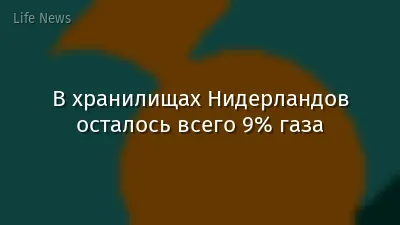 В хранилищах Нидерландов осталось всего 9% газа